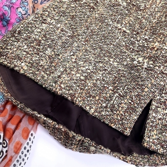 Talbots Green Tweed Dress Sz 6 - Picture 7 of 14